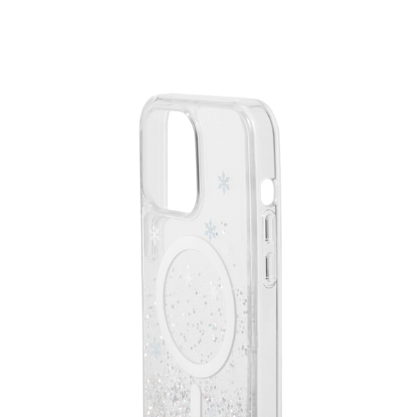 Clear Case MagSafe iPhone 15 Pro Max Snowflake Silver