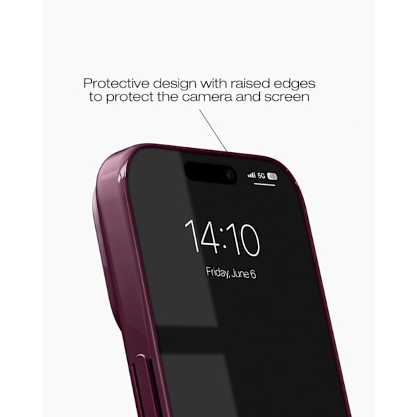 Slim Case MagSafe iPhone 15 Pro Max Glossy Cherry Röd