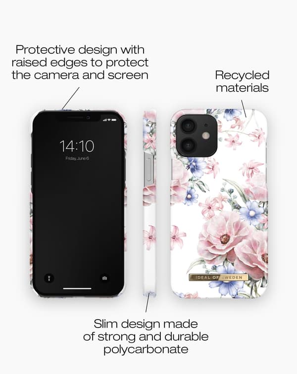 Printed Case iPhone 12 / 12 Pro Floral Romance White