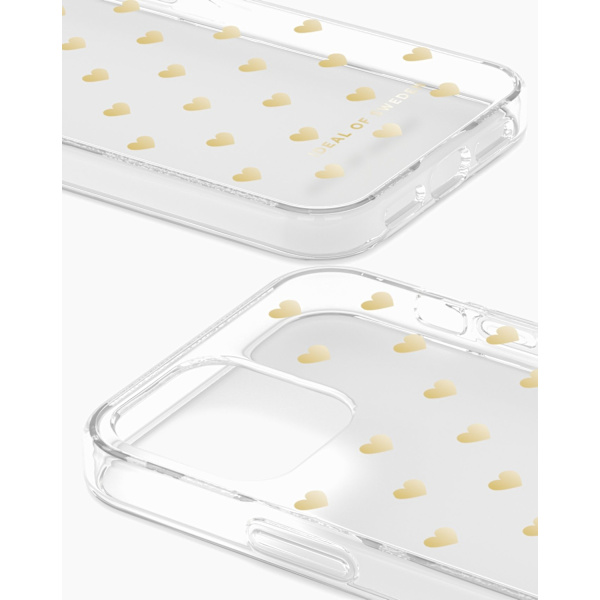 Clear Case iPhone 11 / XR Golden Hearts