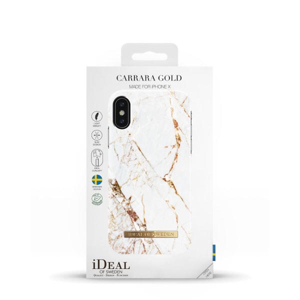 Printed Case iPhone X Carrara Gold
