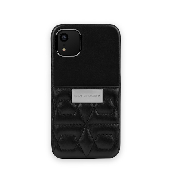 Statement Case iPhone 11 / XR Quilted Black Mini Pocket Black