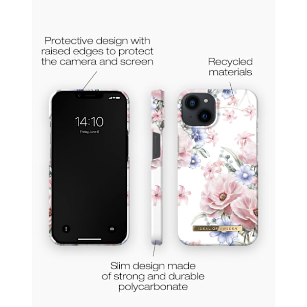 Printed Case iPhone 13 Floral Romance White