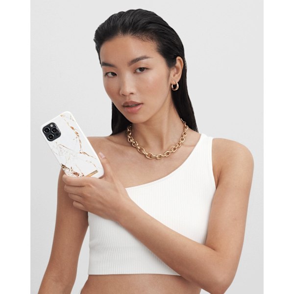 Printed Case iPhone 13 Pro Carrara Gold White
