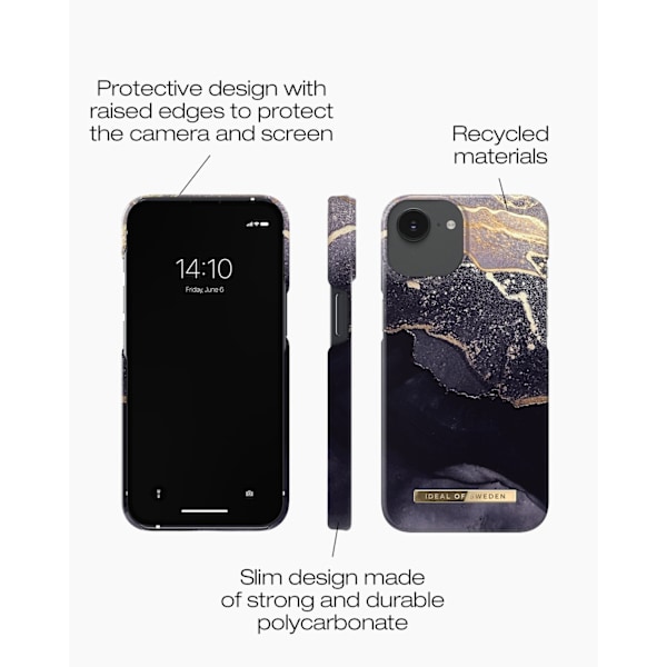 Printed Case iPhone 13 / 14 / 16e Golden Twilight Gold