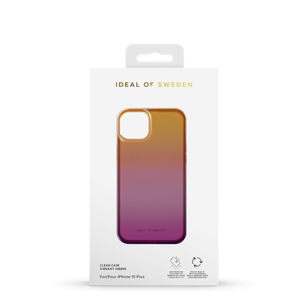 Clear Case iPhone 15 Plus Vibrant Ombre multifärg