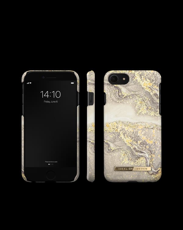 Printed Case iPhone 8 / 7 / 6 / 6S / SE Sparkle Greige Marble Grey