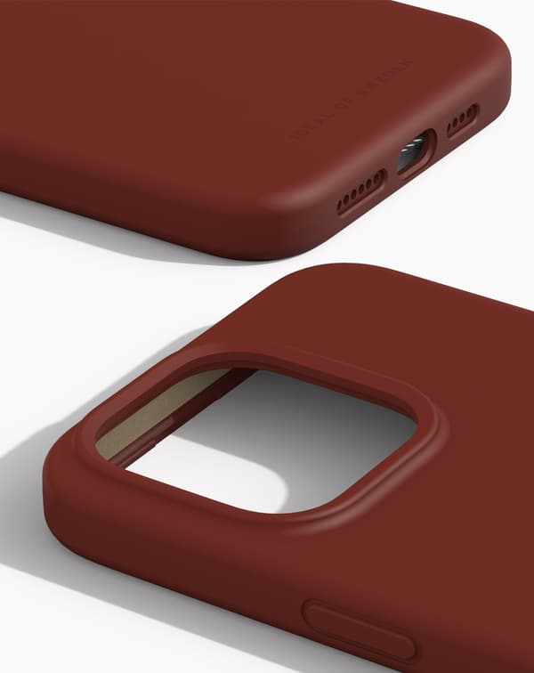 Silicone Case MagSafe iPhone 15 Pro Max Dark Amber Brown