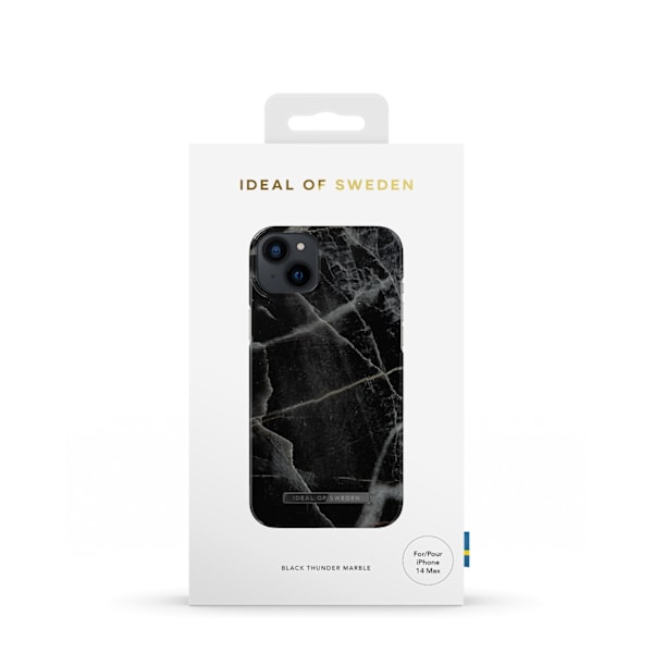 Printed Case iPhone 14 Plus Black Thunder Marble Black