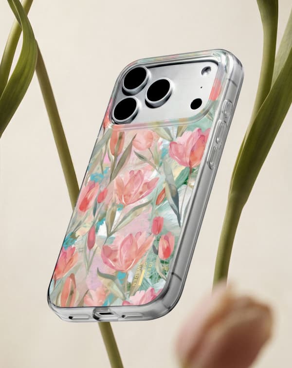 Clear Case MagSafe iPhone 15 Pro Tulip Bloom