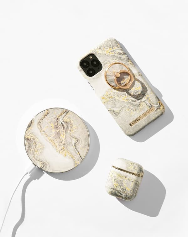 Printed Case iPhone 11 Pro / XS / X Sparkle Greige Marble Grey