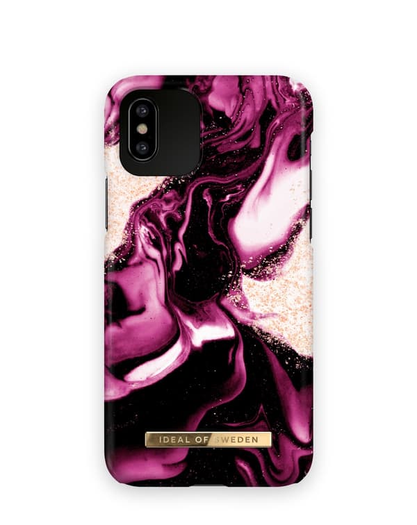 Printed Case iPhone 11 Pro / XS / X Golden Ruby Purple