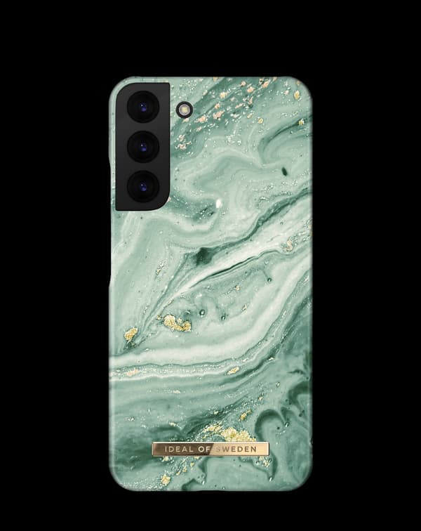 Printed Case Galaxy S22 Plus Mint Swirl Marble Green