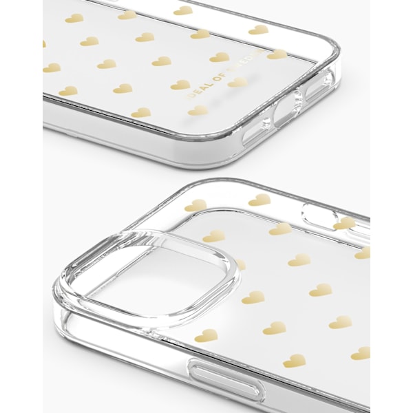 Clear Case iPhone 13/14 Golden Hearts