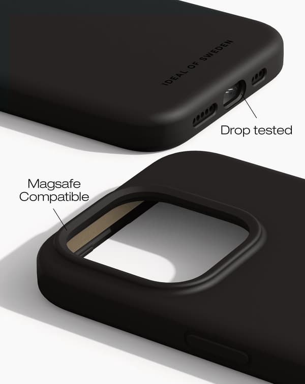Silicone Case MagSafe iPhone 15 Pro Black Svart