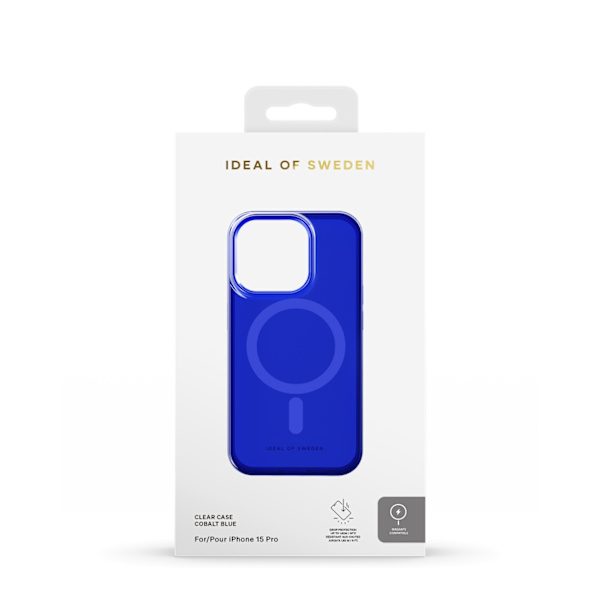 Clear Case MagSafe iPhone 15 Pro Cobalt Blue Blå