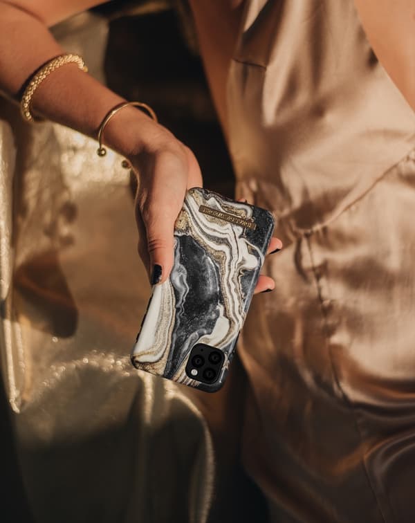 Printed Case iPhone 11 Pro Max / XS Max Golden Ash Marble Black