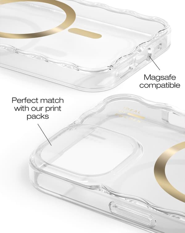 Wavy Case MagSafe iPhone 13 / 14 / 15 / 16e / 17e Clear Transparent