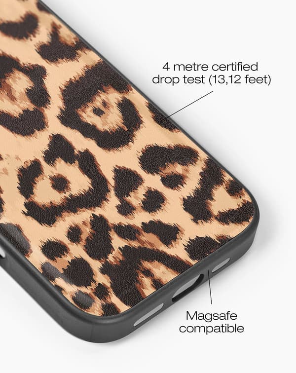 Vegan Leather Case MagSafe iPhone 16 Pro Timeless Leo Multicolor