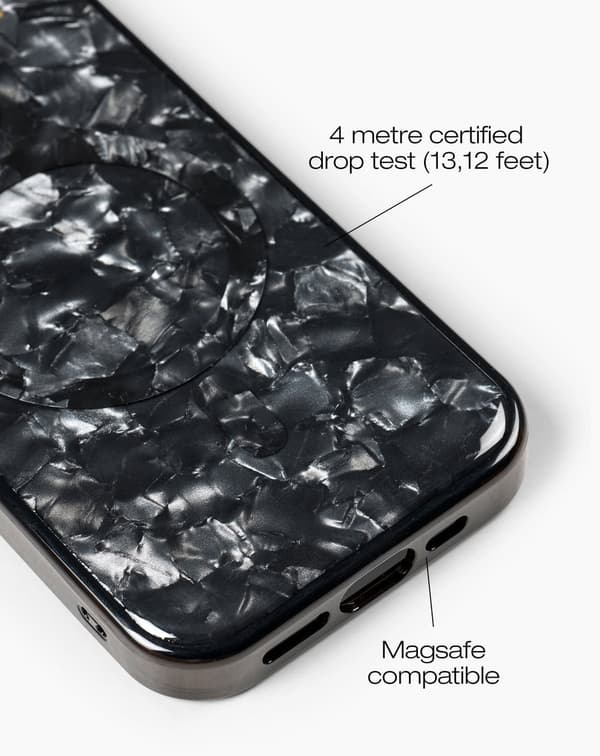 Pearlised Case MagSafe iPhone 14 Pro Black Black