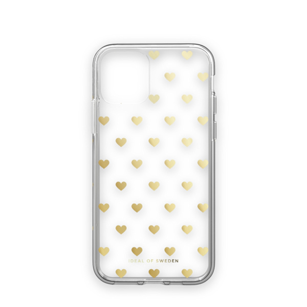 Clear Case iPhone 11 / XR Golden Hearts