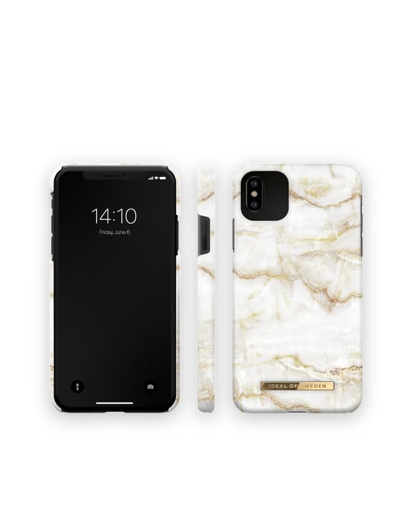 Printed Case iPhone 11 Pro Max / XS Max Golden Pearl Marble White