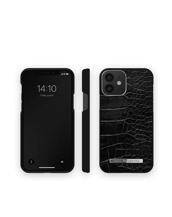 Atelier Case iPhone 12 / 12 Pro Neo Noir Croco Silver Black