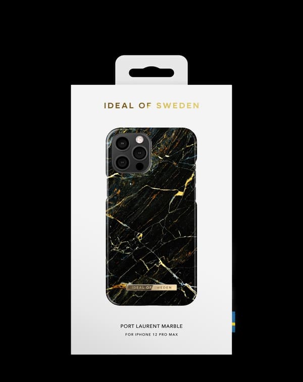 Printed Case iPhone 12 Pro Max Port Laurent Marble Black