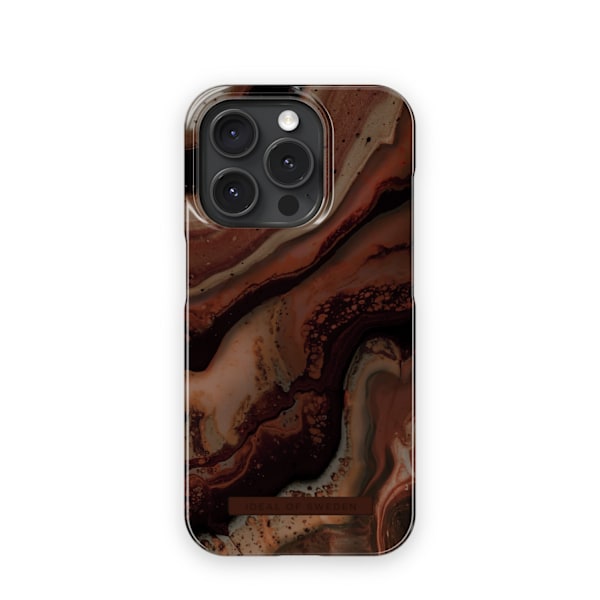 Printed Case iPhone 15 Pro Dark Amber Marble