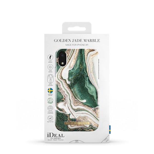 Printed Case iPhone XR Golden Jade Marble