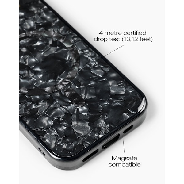Pearlised Case MagSafe iPhone 13 / 14 / 15 / 16e Black Black