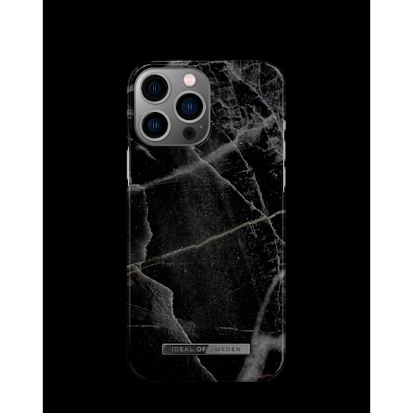 Printed Case iPhone 14 Pro Max Black Thunder Marble Black