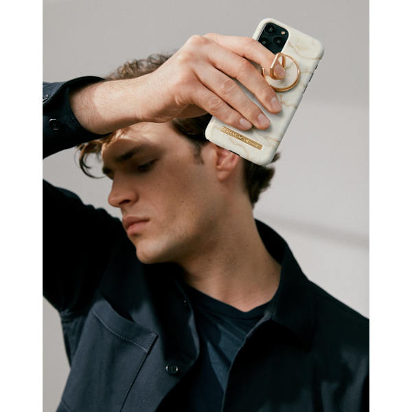 Printed Case iPhone 12 / 12 Pro Golden Pearl Marble White