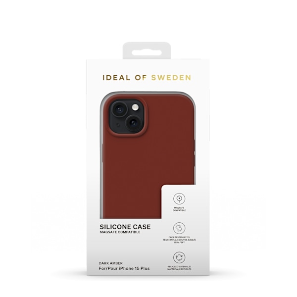 Silicone Case MagSafe iPhone 15 Plus Dark Amber