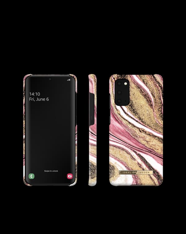 Printed Case Galaxy S20 Cosmic Pink Swirl Pink