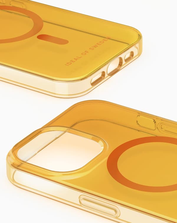 Clear Case MagSafe iPhone 13 / 14 / 15 / 16e / 17e Orange Spritz Orange