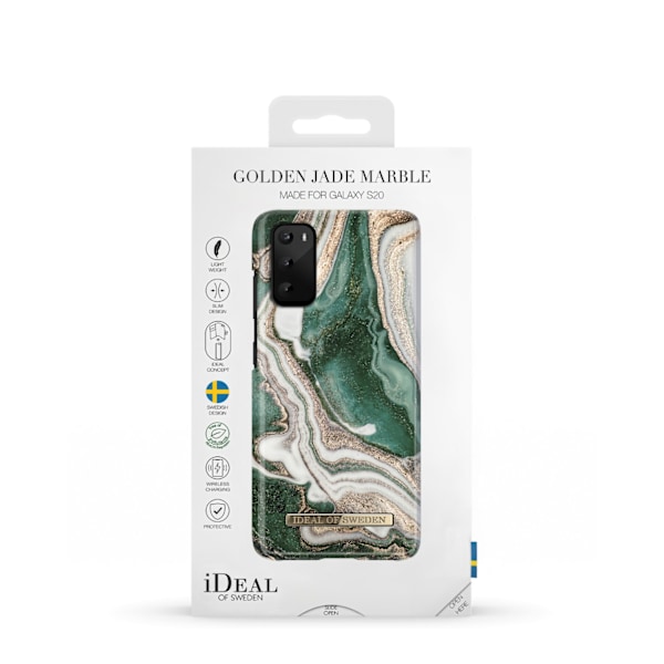 Printed Case Galaxy S20 Golden Jade Marble