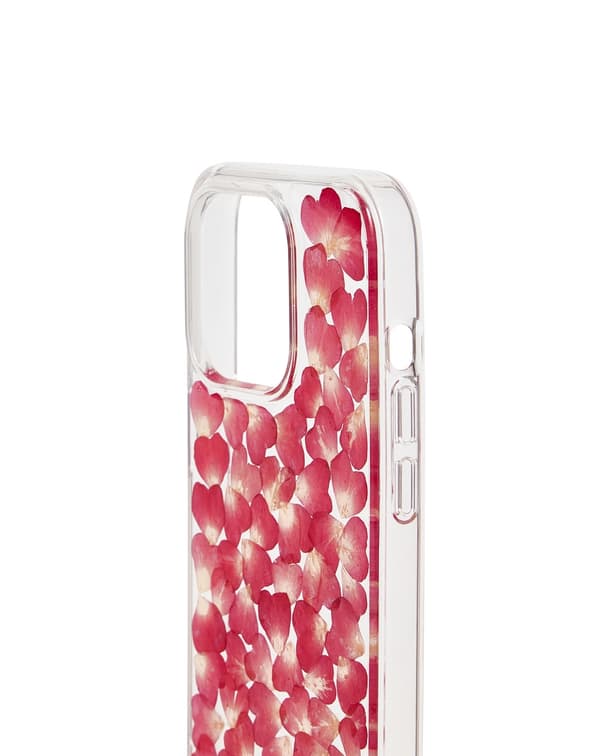 Clear Case iPhone 14 Pro Red Roses Transparent