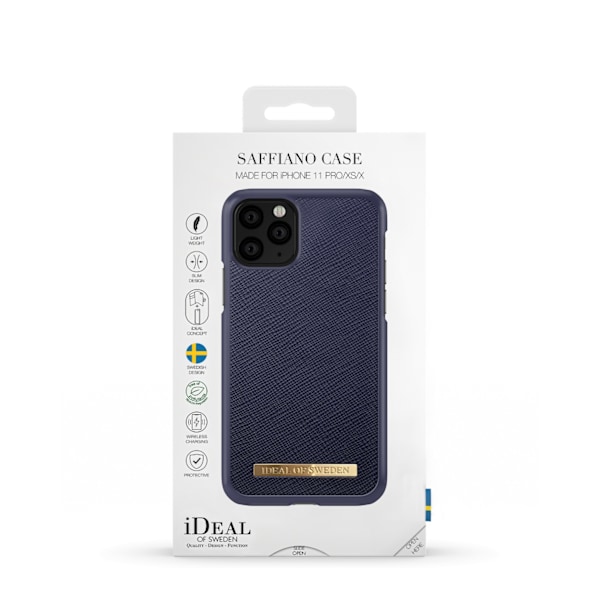 Saffiano Case iPhone 11 Pro / XS / X Navy