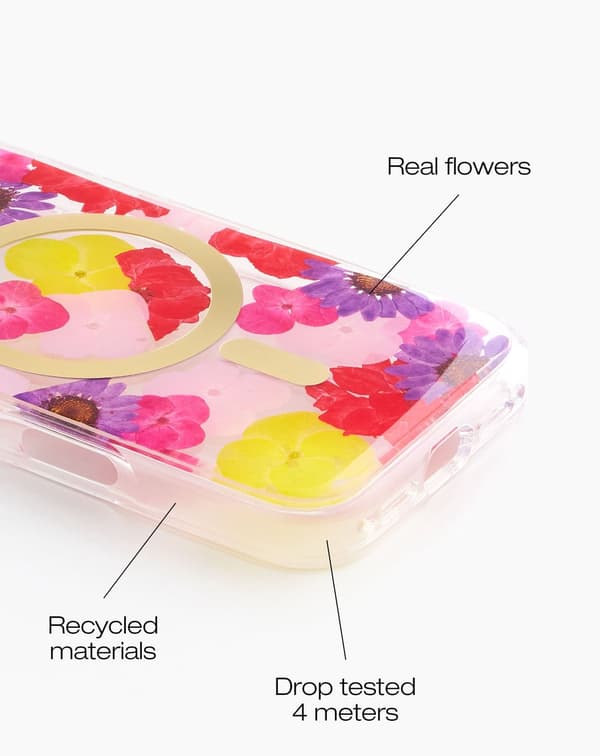 Clear Case MagSafe iPhone 16 Pro Tropical Floral