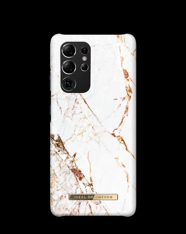 Printed Case Galaxy S21 Ultra Carrara Gold White