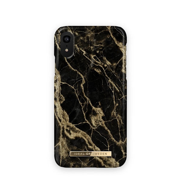 Printed Case iPhone XR Golden Smoke Marble