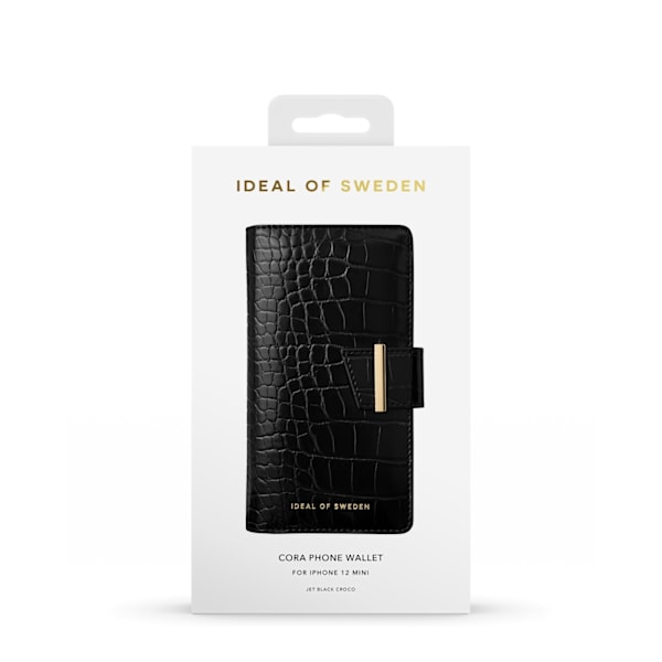 Cora Phone Wallet iPhone 12 Mini Jet Black Croco Black