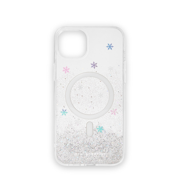 Clear Case MagSafe iPhone 15 Plus Snowflake Silver