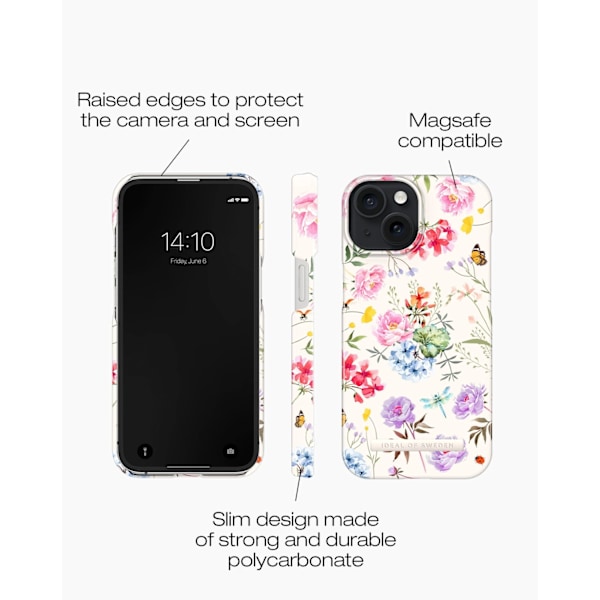 Printed Case MagSafe iPhone 13 / 14 / 16e Forever Flower Multicolor