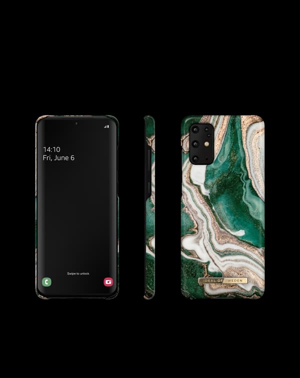 Printed Case Galaxy S20 Plus Golden Jade Marble Green