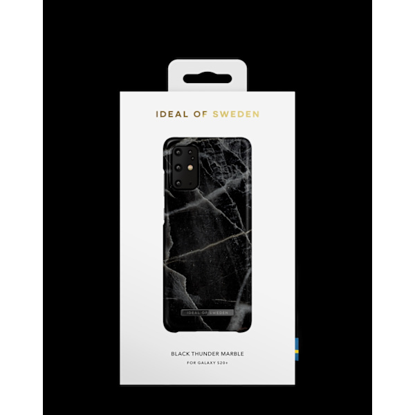 Printed Case Galaxy S20 Plus Black Thunder Marble Black