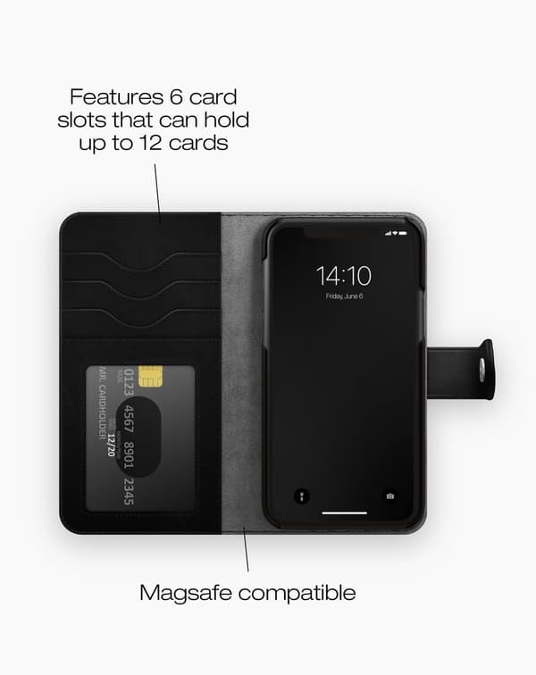 Magnet Wallet+ MagSafe iPhone 13 / 14 / 16e / 17e Black Black