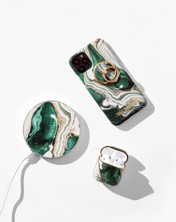 Printed Case iPhone 11 Pro Max / XS Max Golden Jade Marble Green
