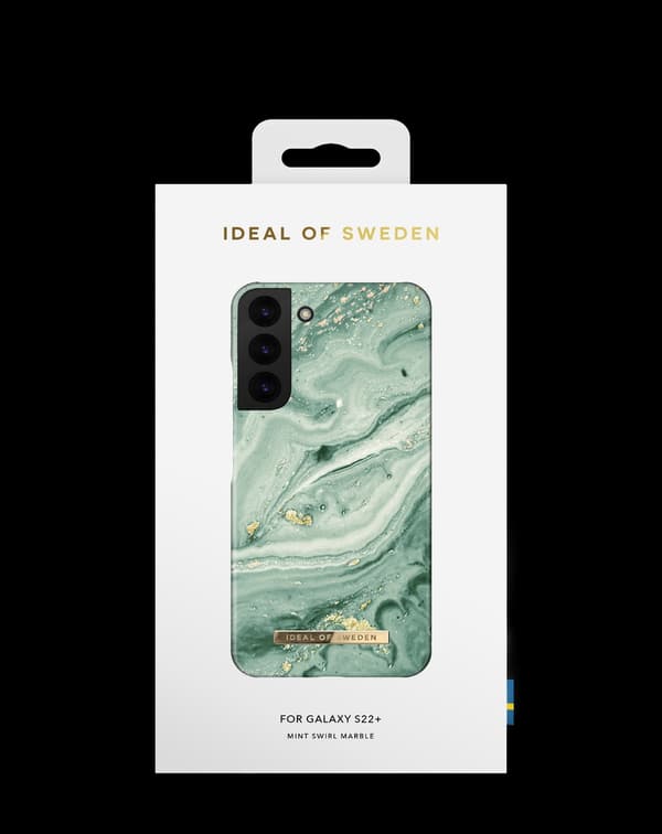 Printed Case Galaxy S22 Plus Mint Swirl Marble Green